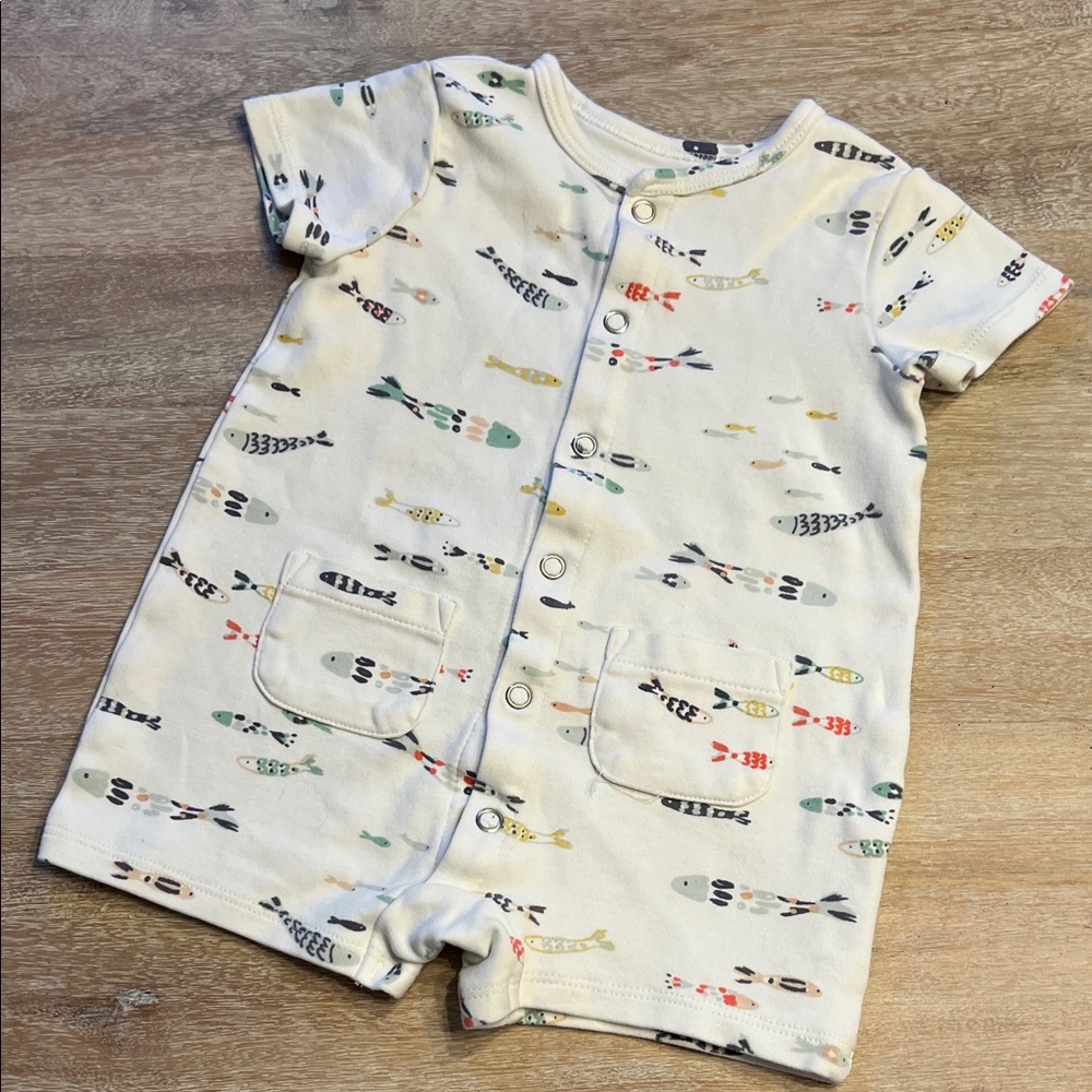 Pehr 3/6 month romper VGUC Pima cotton